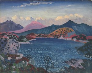 バラ湖、1911年頃（油彩・パネル） 作： James Dickson Innes