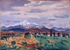 雪の中のカニグー」 1908-1914年 作： James Dickson Innes