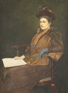 ミスアグネスアシュビー、1890年（紙とトイレ＆ガッシュ） 作： James Dromgole Linton