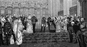 アルバニー公爵と公爵夫人の結婚、1882年4月27日、1900年 作： James Dromgole Linton