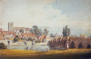 「ケント州メードストン近くのアイルズフォード」、19 世紀。 作： James Duffield Harding