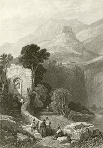 ローマ近くのチボリのイルサントコジマート修道院 作： James Duffield Harding