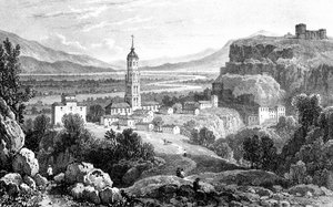 スペイン、フラガ、1823年。 作： James Duffield Harding