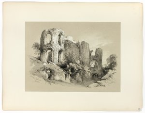 絵のように美しいセレクションより、トレヴェスのローマ浴場 作： James Duffield Harding