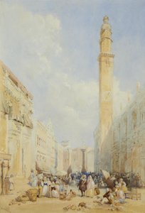ヴィチェンツァ; 「VICENZA」と刻まれています（左下）。 鉛筆の痕跡があり、白とボディカラーで強調された水彩画 40 x 27.5 cm 作： James Duffield Harding