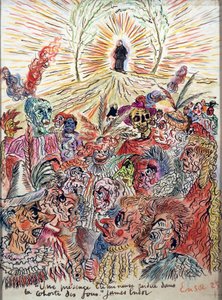 狂人の法廷で失われた明るい存在 作： James Ensor