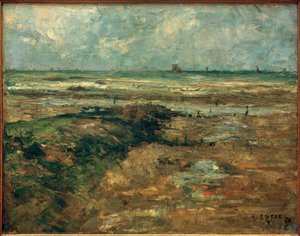 防波堤の様子 作： James Sidney Ensor