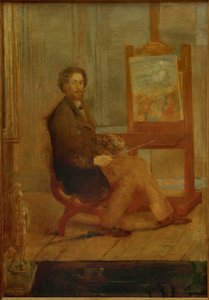 イーゼルを持つアンソール 作： James Sidney Ensor