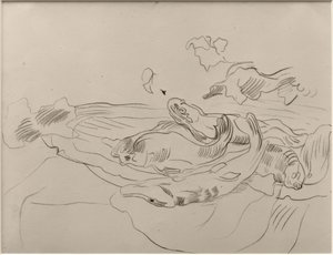 大皿に盛られた魚 作： James Sidney Ensor