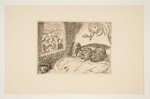 La paresse (ナマケモノ)、ポートフォリオ Les p?ch?s capitaux (The Deadly Sins) から 作： James Ensor