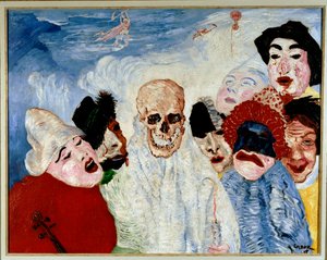 仮面と死 仮面と死、1897年。 作： James Ensor