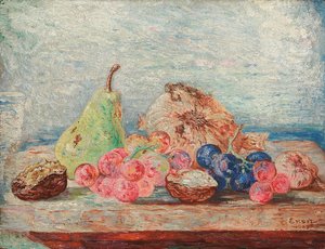 ナシ、ブドウ、ナッツ; ポワール、レーズン、ノワ 作： James Ensor