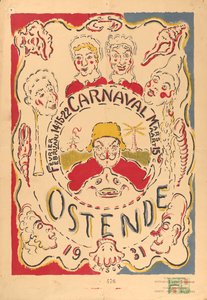 Plakat für den Karneval in Ostende 作： ジェームズ・アンソール