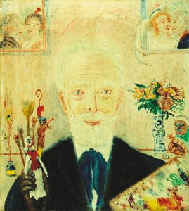 自画像; 自動ポートレート 作： James Ensor