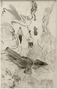 シルエットやグロテスクな人物 作： James Sidney Ensor