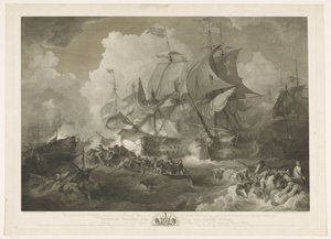 フランス艦隊に対するイギリス艦隊の勝利、1794 作： James Fittler