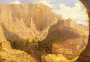 イタリアの丘の町、1831 作： James Giles