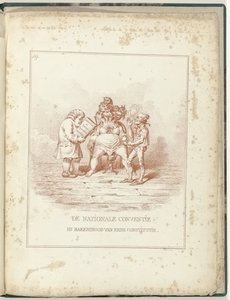 国民公会の労働、1795 憲法の労働における全国大会（目的のタイトル） Hollandia Regenerata (シリーズタイトル) 作： James Gillray (possibly)