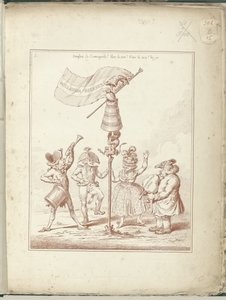 タイトル ヴァン セリエ ホランディア リジェネラータ、1795 年 Hollandia Regenerata (オブジェクトのタイトル) Hollandia Regenerata (シリーズタイトル) 作： James Gillray (possibly)