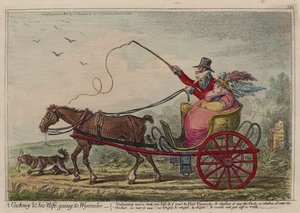 Wycombeに行くコックニーとその妻 作： James Gillray