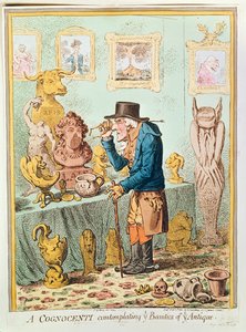 イェーアンティークのイェー美女を熟考するCognocenti、ハンナハンフリー発行、1801年（手描きのエッチング）