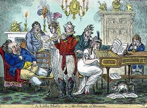 "A Little Music, or the Delights of Harmony", pub. by Hannah Humphrey 作： James Gillray
