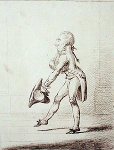 ハンナ・ハンフリーが1803年に出版した「A Master of Ceremonies」（エッチング）。 作： James Gillray
