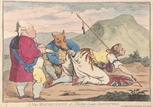 新しい行政機関または州は、管理者をパニックします。 1783（手描きの彫刻） 作： James Gillray