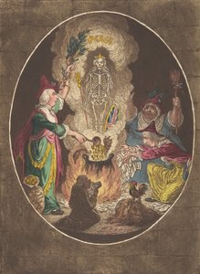 1803年1月5日の「ファンタズマゴリア」、「武装した骨格を作り上げるシーン」、1803年1月5日の「ファンタズマゴリア」。