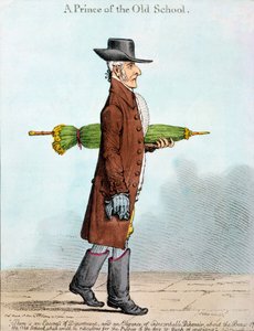 1800年にハンナハンフリーによって発行されたオールドスクールの王子（手描きのエッチング）