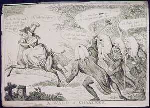S.W.フォレスが出版した「チャンセリーの病棟」（銅版画） 作： James Gillray