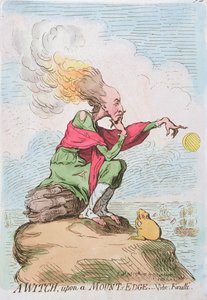 マウントの端にある魔女、またはFuzelli、1791年にハンナハンフリーによって発行（手描きのエッチング）