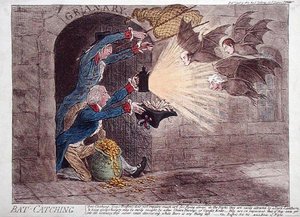 バットキャッチング 作： James Gillray