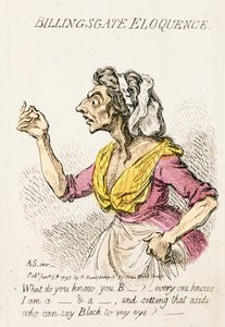 ビリングスゲートEloquence、191281年の1795年の手塗りの彫刻詳細でハンナハンフリーによって公開