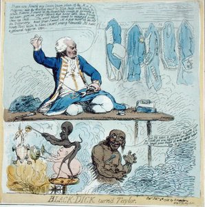 ブラック・ディックがテイラーに変身 作： James Gillray