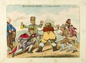 ブラインドマンのバフ、あるいはジョン・ブルのための多すぎるバフ 作： James Gillray