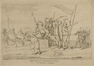 ブリタニアの暗殺または共和党の娯楽、1782年5月10日公開 作： James Gillray