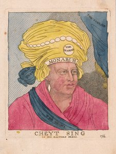 Cheyt Sing in his Eastern Dress、pub。 1786年（手描きの彫刻）