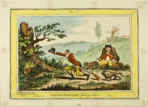 ウサギを見つけるコックニー・スポーツマン 作： James Gillray