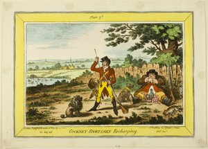 コックニー・スポーツマンの充電 作： James Gillray