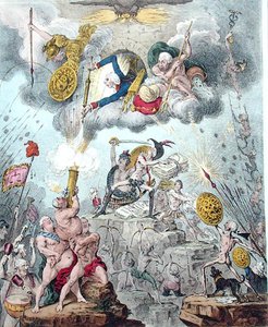 ハンナ・ハンフリーが1804年に出版した「連合軍」（エッチング、エングレーヴィング、アクアチント、水彩、紙）。