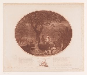 木の下で踊る男女 村の列車 (オブジェクトのタイトル) 作： James Gillray