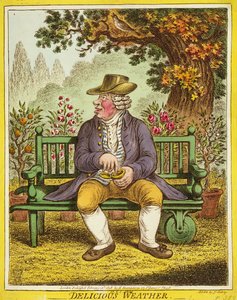デリシャスウェザー、ハンナハンフリー発行、1808年 作： James Gillray