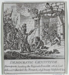 「民主主義、またはスケッチ o 作： James Gillray
