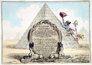 エジプトのスケッチ、1799年にハンナハンフリーを公開（手描きのエッチング）