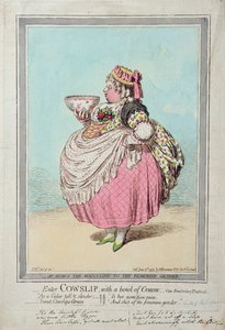 1795年にハンナハンフリーによって発行されたクリームのボウルでカウスリップを入力してください（手描きのエッチング） 作： James Gillray