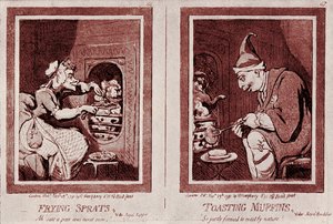 ファーマー・ジョージとその妻」 : ジョージ3世の風刺画 作： James Gillray