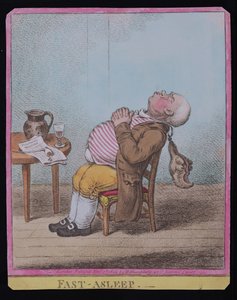 ファストアスリープ、1806年にハンナハンフリーから出版（手描きのエッチング）（189789も参照）