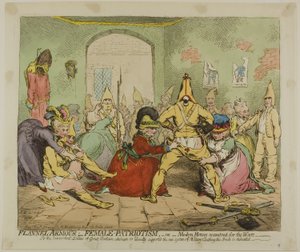 フランネルアーマー; 女性の愛国心 作： James Gillray