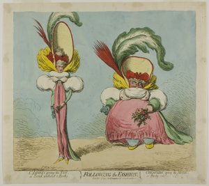 ファッションを追う 作： James Gillray